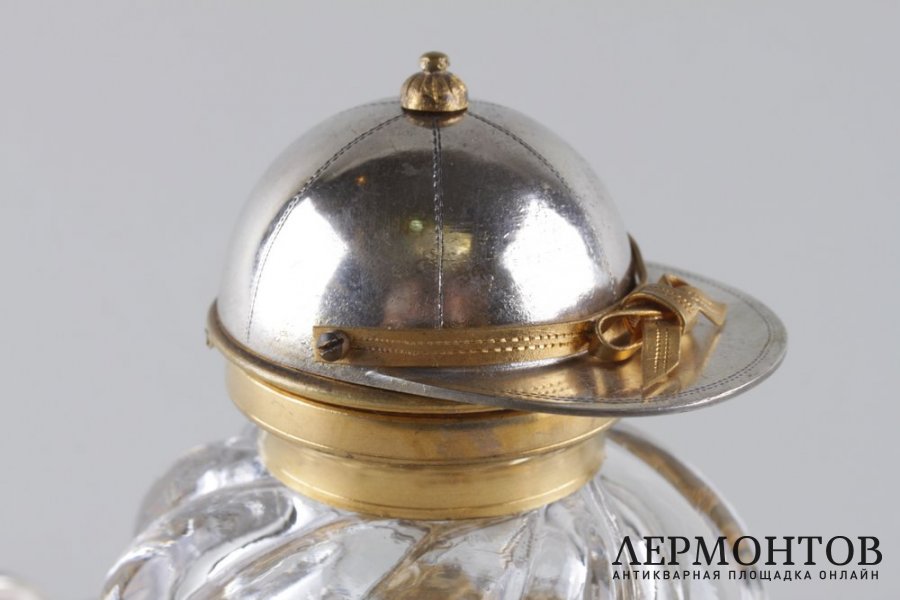 Чернильница. Англия, 2 половина 19 в. Латунь.