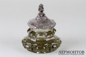 Чернильница в стиле неорококо .Серебро 84 пробы. Россия, посл. четв. XIX в. 