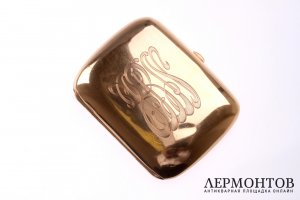 Портсигар. Редкость. Золото 585 пробы.