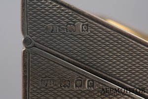 Кабинетная шкатулка для мелочей с часами. Англия, Лондон, 1919 г. Часы - Швейцария.