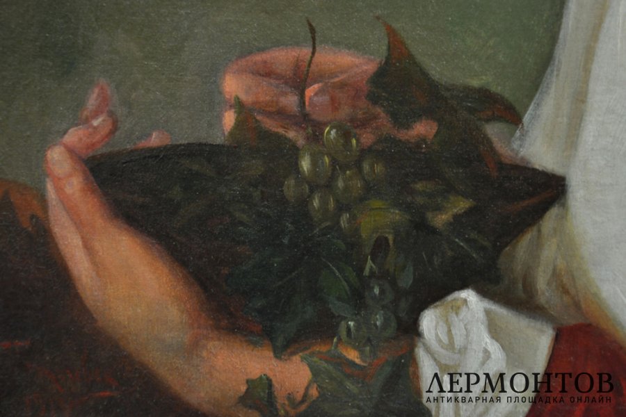 Картина Девушка с виноградом. Толкачевский Иосиф Христофорович. 1913 г. Х.м.
