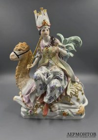 Скульптура «Азия» («Четыре континента»). Фарфор, Meissen, И. И. Кендлер, Германия