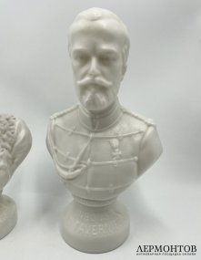 Император Николай II и Императрица Александра Федоровна. Молочное стекло.