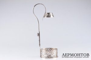 Ручка-подставка для бутылки с ажурным декором. США, Elkington anf Co. Серебро 925.
