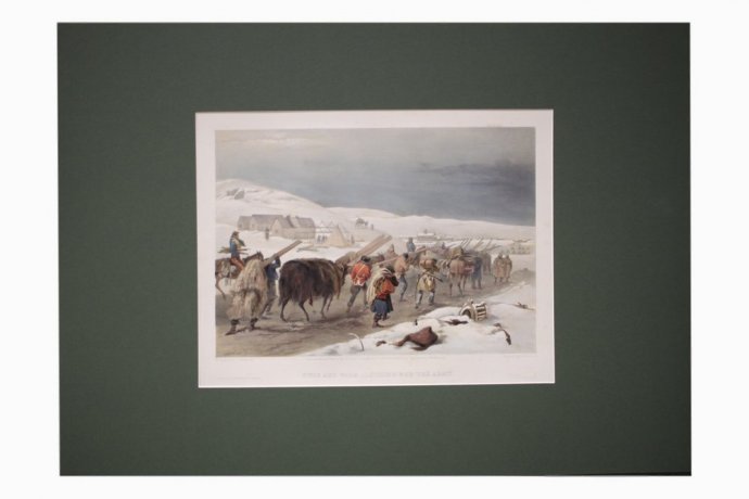 Литография. Дрова и теплые вещи для армии. Крымская война. У. Симпсон. Лондон, 1855 г