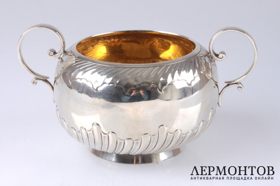 Сахарница JSH. Серебро 925. Англия