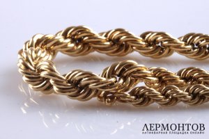 Большая цепочка quotВеревкаquot. Золото 585 пробы.