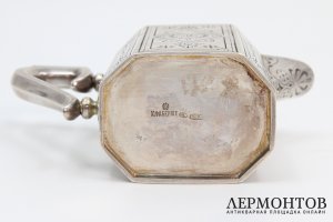 Молочник с орнаментом. Серебро 84 пр. Российская империя, Петербург, Фаберже, 1880-90