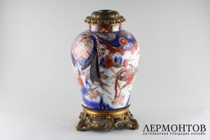 Ваза-курильница с изображением львов сиси. Роспись. Англия, подражание Японии, XIX в.