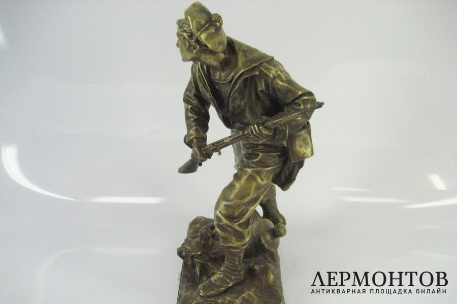 Кабинетная бронза. Морской пехотинец. Франция, вторая половина XIX века.