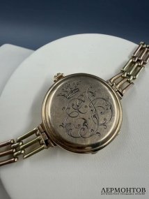 Наручные часы с браслетом. Золото 56 пробы, «Г. Мозеръ и Ко», Россия, 1908–1917 годы