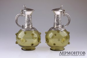 Парные графины Koch & Bergfeld. Серебро 800. Германия