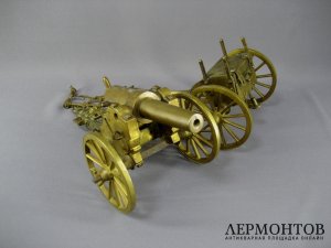 Модель пушки. Бронза, дерево. Франция, XIX век.