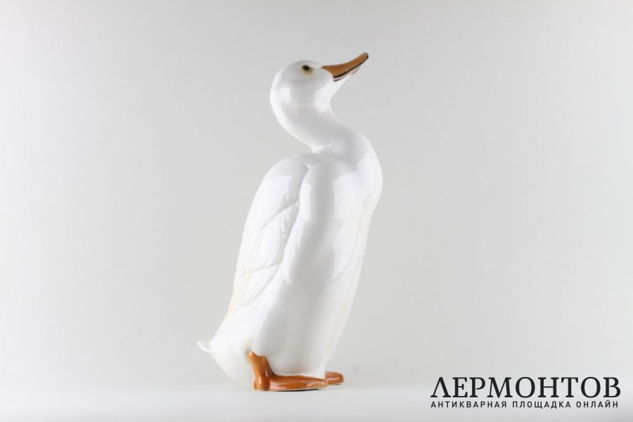 Статуэтка Белый селезень. Фарфор. Hutschenreuther, Германия, 1970-е гг.