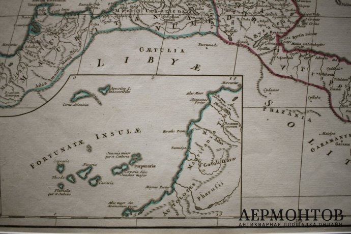 Карта. Римская империя. Запад и Восток. Жиль Робер Вогонди. Франция, XVIII век.