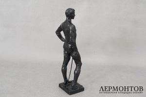 Кабинетная пластика Фехтовальщик. Силумин. СССР, Ленинград, 70-е годы ХХ века.
