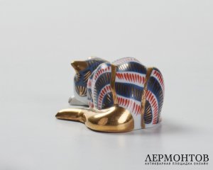 Статуэтка «Кошка лежит». Фарфор, Franklin Mint, США