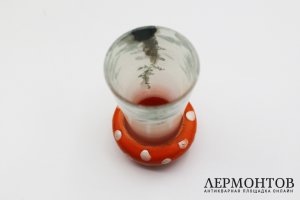Набор для спиртных напитков Мухоморы в неорусском стиле. Россия, 1900-е гг.