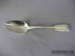 Комплект столовых ложек на шесть персон. Серебро 84 пробы, Россия, 1988 год.
