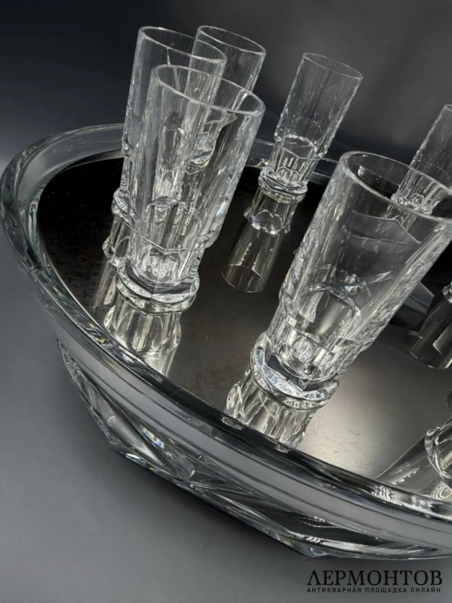 Набор для водки и икры «Harcourt Abysse». Хрусталь, Baccarat, Thomas Bastide