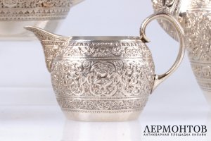 Чайный сервиз J. Hall. Серебро 925. Шотландия