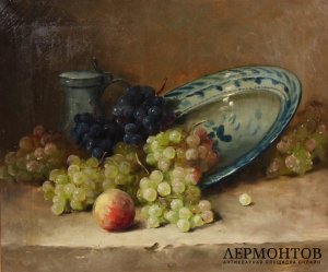 Картина. Натюрморт с фруктами. Холст, масло. Франция, 19 век