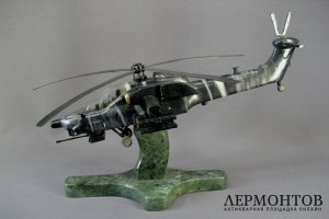 Модель вертолета. Мрамор, змеевик. Россия, Урал, ХХ век.