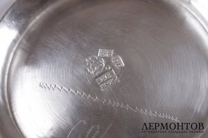 Сахарница с крышкой. Серебро 84 пробы. 1817 год. Российская империя.