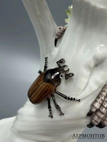 Статуэтка «Удод с майским жуком». Фарфор, роспись, Meissen, И. И. Кендлер, Германия