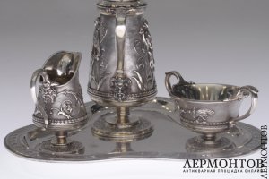 Кофейный сервиз Jensen. Серебро 925. Дания
