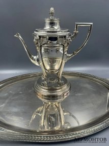 Кофейный сервиз в стиле ампир со львами. Серебро 925, Faberge, выпуск 2 из 50