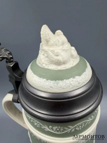 Пивная кружка «Весна». Каменная масса, олово, Villeroy & Boch, Германия, 1978 год
