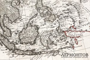 Карта. Азия. Российская империя, Хоманн. 1744 год.