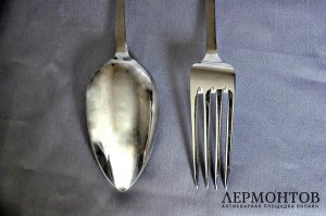 Сервировочная пара Werner. Серебро 84. Российская империя