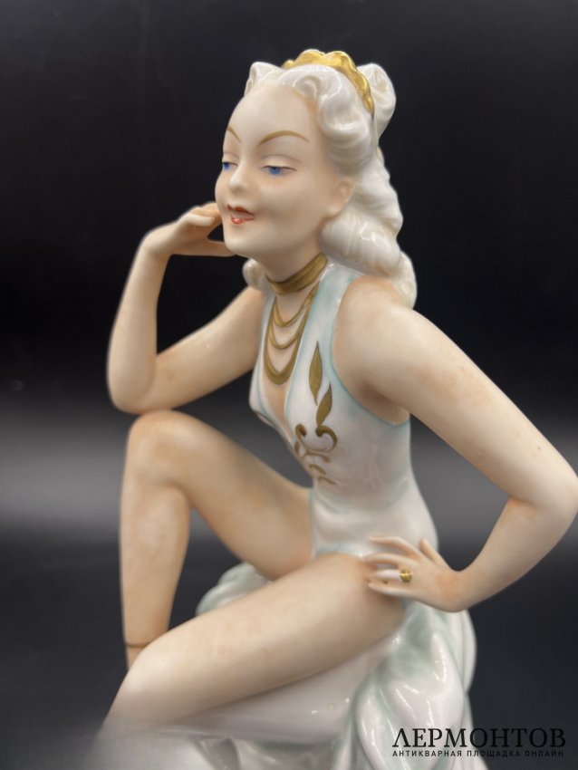 Статуэтка «Балерина». Фарфор, роспись, Unterweissbach, Германия, 1950–1960-е годы