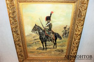 Картина. Гусар. Вальдемар Ирмингер Холст, масло. Дания