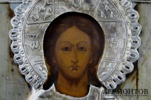 Господь Вседержитель. Дерево, темпера, бронза, серебрение. Россия, XIX век.