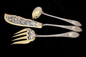 Сервировочный набор Fouquet-Lapar. Серебро 950. Франция