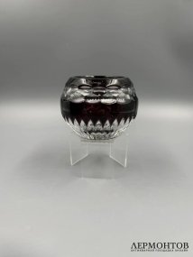 Парные подсвечники «Nadya», изумрудный и аметистовый. Цветной хрусталь, Faberge