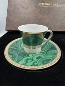 Набор из 2 чайных пар «Malachite». Stefano Ricci, Италия