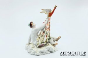 Статуэтка Иванушка и Жар-птица. СССР, ЛФЗ, 1950-60-е г. Фарфор, роспись. 
