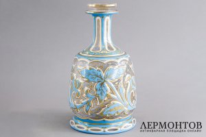 Графин. Трехслойное стекло, резьба. 1840-1870е гг. 