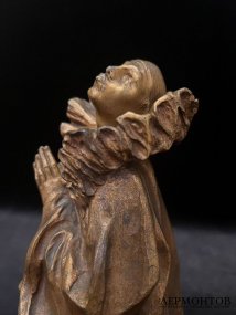 Скульптура Пьеро. Франция, Lucien Alliot, 1920-30-е гг. Бронза, золотистый лак.