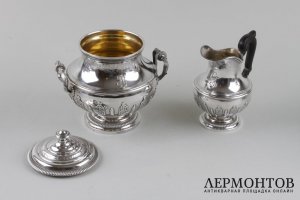Чайный и кофейный сервиз Bointaburet. Серебро 950 пробы. Франция, конец XIX в.