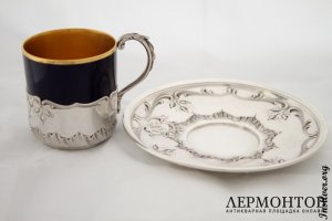Кофейный сервиз. Серебро 950. Франция
