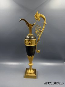 Кувшин-эвер в стиле ампир. Бронза, золочение, Франция, 19 век