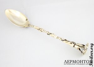 Ложка для медикаментов XIX век. Серебро 950. Франция