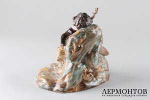 Статуэтка Спящий пастушок. Россия, с. Горбуново, част. завод А. Попова, 1820-30-е гг.