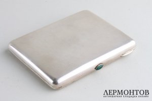 Портсигар. Серебро 84 пробы. Российская империя, 12 артель, 1908-17.
