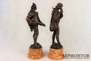Парные скульптуры. Музыканты. Бронза. Otto Rasmussen. Германия.